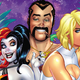Illustration for article titled Exclusive DC preview: iHarley Quinn Power Girl/i face off against a “Bighead Space-God”